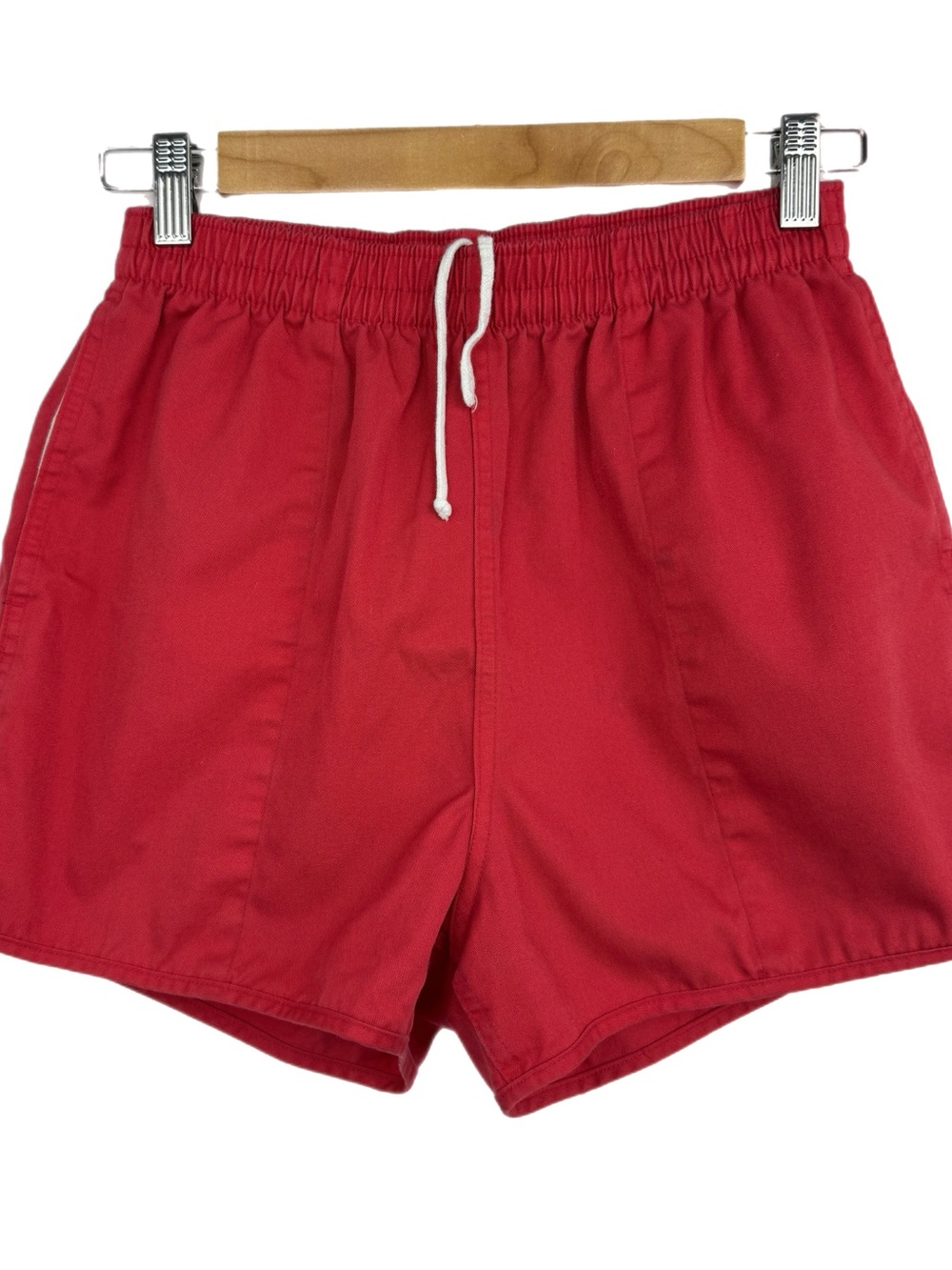 Vintage Lands' End Red Elastic High Waist Athletic Shorts